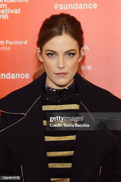 Actress Riley Keough attends "The Girlfriend Experience" Premiere during the 2016 Sundance Film Festival at Egyptian Theatre on January 23, 2016 in...