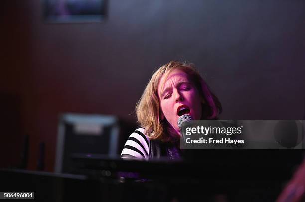 Tift Merritt performs at the ASCAP Music Cafe during the 2016 Sundance Film Festival at Sundance ASCAP Music Cafe on January 23, 2016 in Park City,...