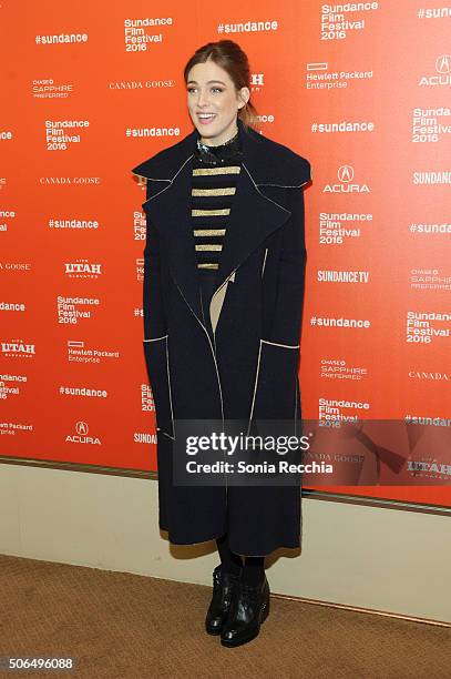 Actress Riley Keough attends "The Girlfriend Experience" Premiere during the 2016 Sundance Film Festival at Egyptian Theatre on January 23, 2016 in...