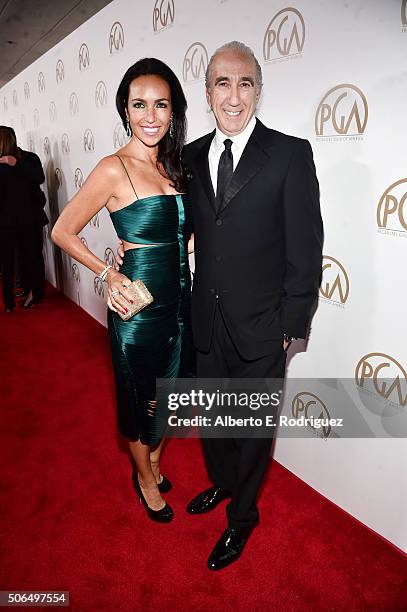 Nadine Barber and Chairman and Chief Executive Officer of Metro-Goldwyn-Mayer Inc. Gary Barber attend the 27th Annual Producers Guild Of America...