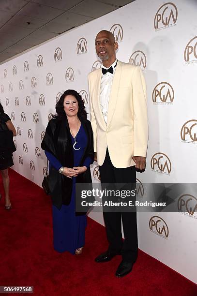 Retired basketball player Kareem Abdul-Jabbar attends 27th Annual Producers Guild Of America Awards at the Hyatt Regency Century Plaza on January 23,...