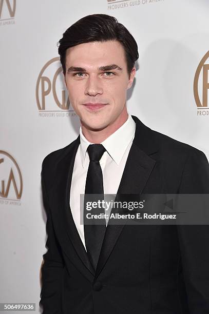 Actor Finn Wittrock attends the 27th Annual Producers Guild Of America Awards at the Hyatt Regency Century Plaza on January 23, 2016 in Century City,...