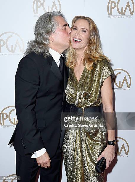 Producer Mitch Glazer and actress Kelly Lynch attend the 27th Annual Producers Guild Awards at the Hyatt Regency Century Plaza on January 23, 2016 in...