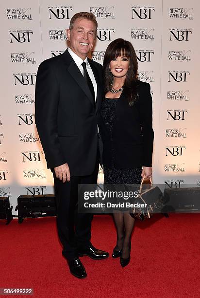 Entertainer Marie Osmond and her husband, Steve Craig, attend Nevada Ballet Theatre's 32nd annual Black & White Ball honoring Olivia Newton-John at...