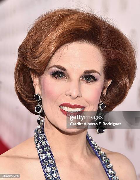 Actress Kat Kramer attends the 27th Annual Producers Guild Of America Awards at the Hyatt Regency Century Plaza on January 23, 2016 in Century City,...