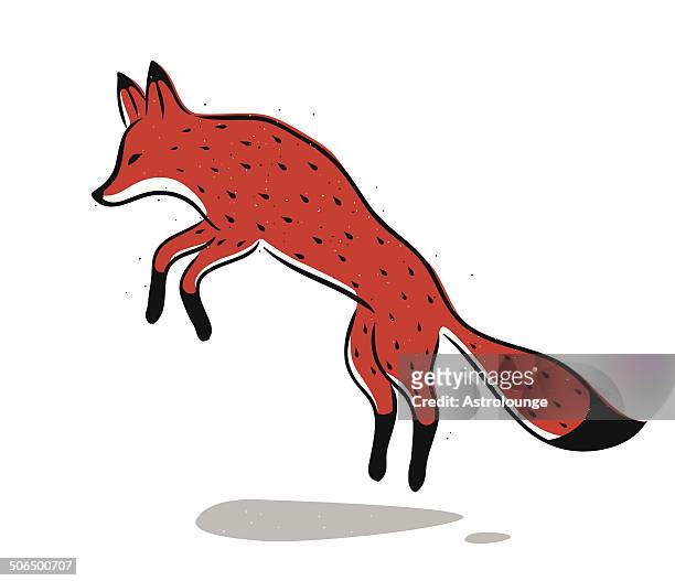 fox - high jump stock illustrations