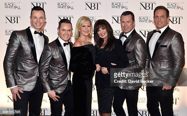 Singers Toby Allen and Michael Tierney of the Australian vocal group Human Nature, entertainers Olivia Newton-John and Marie Osmond and singers Phil...