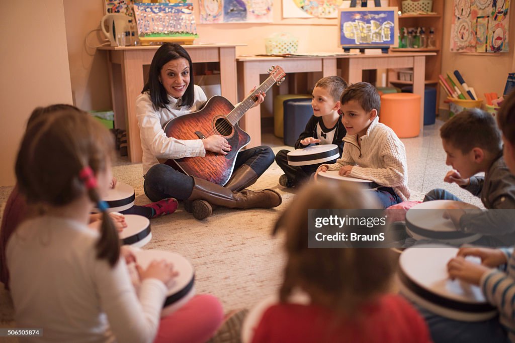 Music lesson in a preschool!