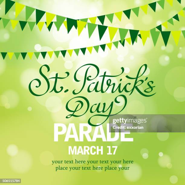 st. patrick's day parade - st patricks day 2016 stock-grafiken, -clipart, -cartoons und -symbole