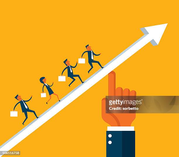 business moving up - performance stock illustrations