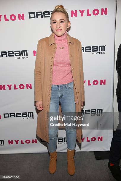 Harley Quinn Smith attends NYLON + Dream Hotels Apres Ski at Sundance Film Festival on January 23, 2016 in Park City, Utah.