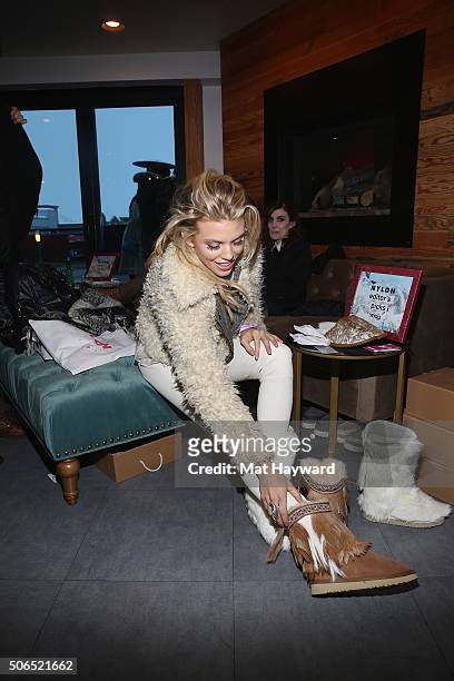 Actress AnnaLynne McCord attends NYLON + Dream Hotels Apres Ski at Sundance Film Festival on January 23, 2016 in Park City, Utah.