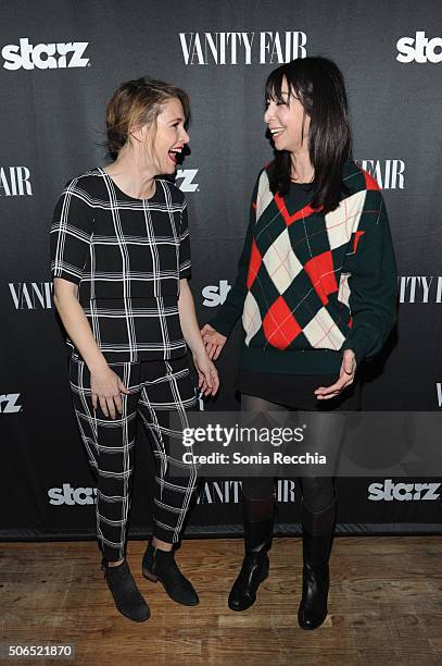 Writer/Director Amy Seimetz and actress Illeana Douglas attends "The Girlfriend Experience" cast party at Wasatch Brew Pub on January 23, 2016 in...