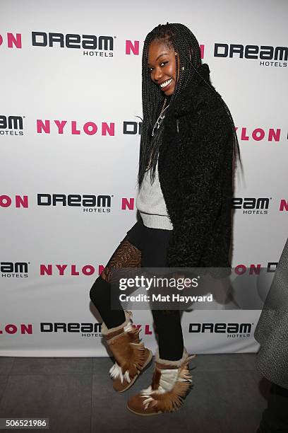 Actress Xosha Roquemore attends NYLON + Dream Hotels Apres Ski at Sundance Film Festival on January 23, 2016 in Park City, Utah.