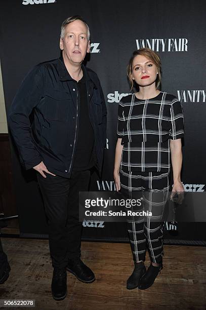 Writer/director Lodge Kerrigan and writer/director Amy Seimetz attend "The Girlfriend Experience" cast party at Wasatch Brew Pub on January 23, 2016...