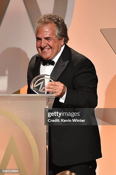 Honoree Jim Gianopulos accepts the Milestone Award onstage at the 27th Annual Producers Guild Of America Awards at the Hyatt Regency Century Plaza on...