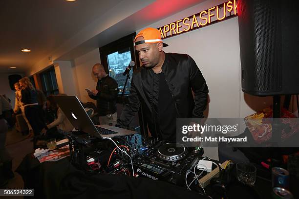 Mel DeBarge spins at NYLON + Dream Hotels Apres Ski at Sundance Film Festival on January 23, 2016 in Park City, Utah.