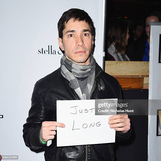 An instant view of actor Justin Long at the Creative Coalition Spotlight Initiative Awards Gala Dinner at Cisero's Bar on January 23, 2016 in Park...