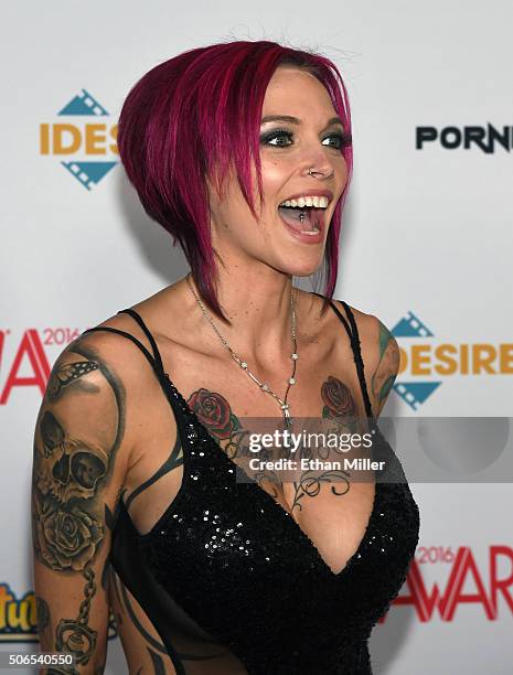 Adult film actress Anna Bell Peaks attends the 2016 Adult Video News Awards at the Hard Rock Hotel & Casino on January 23, 2016 in Las Vegas, Nevada.