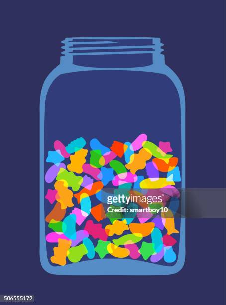 candy sweet jar - candy chocolate gum stock illustrations