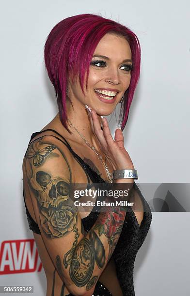 Adult film actress Anna Bell Peaks attends the 2016 Adult Video News Awards at the Hard Rock Hotel & Casino on January 23, 2016 in Las Vegas, Nevada.