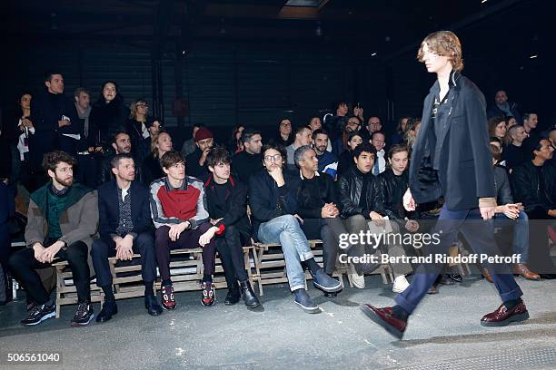 Star Dancer Josua Hoffalt, Actors Pierre Deladonchamps, Adrien Dantou, Cesar Domboy, Felix de Givry, Sami Bouajila, Guest and Lucas Ionesco attend...