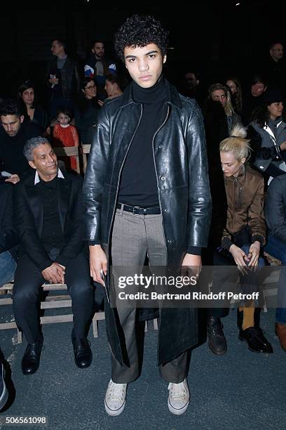 Guest attends the Lanvin Menswear Fall/Winter 2016-2017 show as part of Paris Fashion Week on January 24, 2016 in Paris, France.