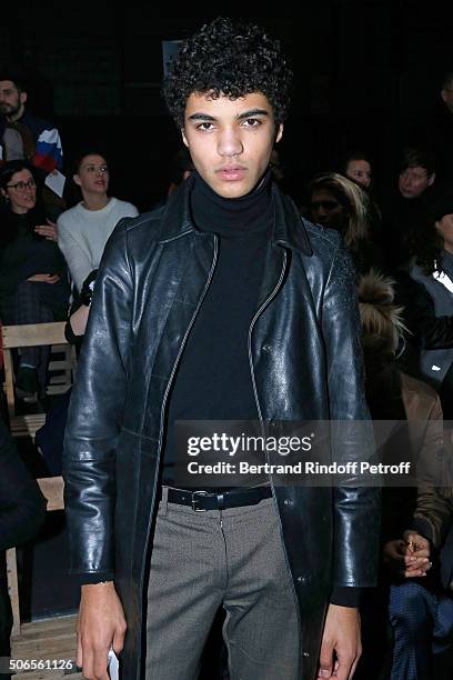 Guest attends the Lanvin Menswear Fall/Winter 2016-2017 show as part of Paris Fashion Week on January 24, 2016 in Paris, France.