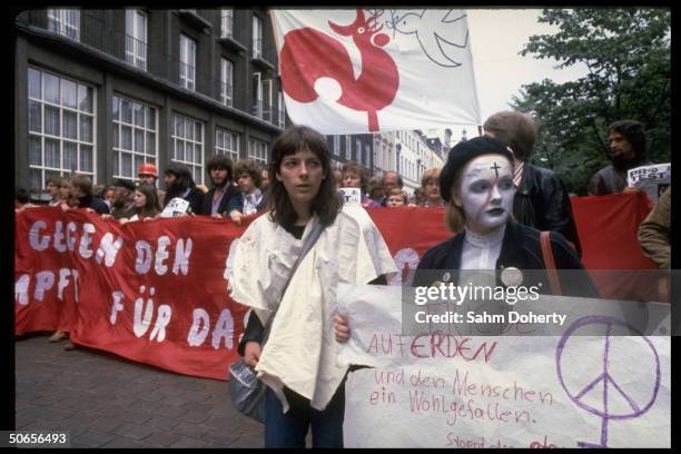 Anti-nuclear activists opposing US missiles in Europe