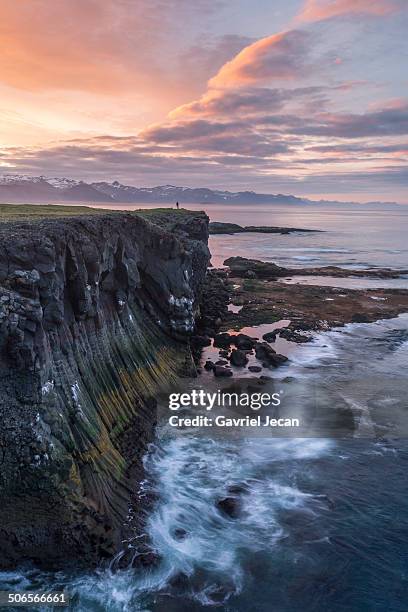 west iceland, vesturland, iceland - arnarstapi stockfoto's en -beelden