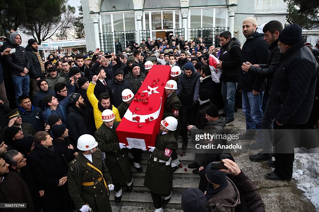 Funeral of Martyred Turkish soldier in Istanbul