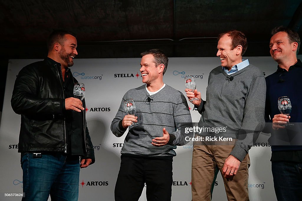Stella Artois Joins Forces With Water.org And Co-Founders Matt Damon And Gary White To Call On Consumers To Leave And Help End the Global Water Crisis  - 2016 Park City