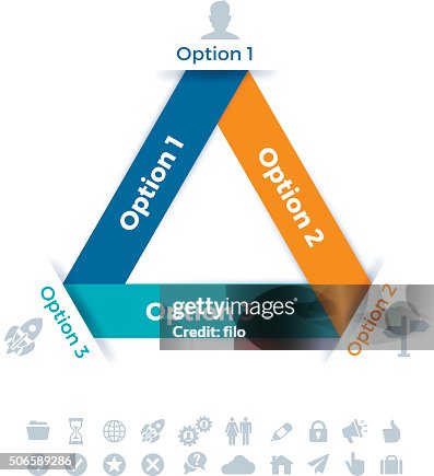 Three Objects Visual Triangle Three Object Infographic Element High-Res Vector Graphic ...
