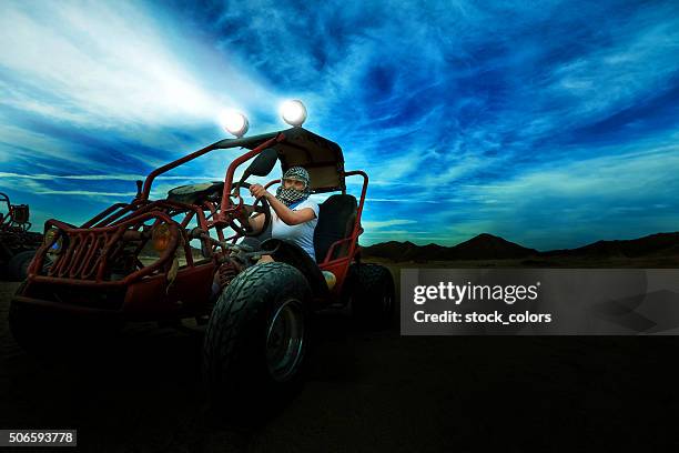 desert exploration - atv trail stockfoto's en -beelden