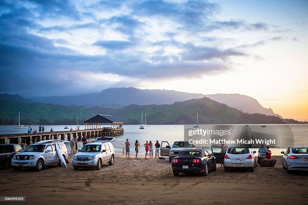 Late afternoon light on the Hanalei Bay pier