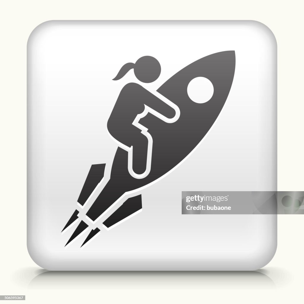 Rocket Button Square Square Button With Rocket Royalty Free Vector Art High-Res Vector ...