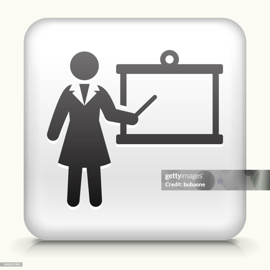 Presentation Visual Button Square Button With Presentation Royalty Free Vector Art High-Res Vector ...