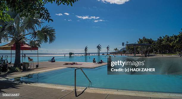 cairns esplanade waterfront - promenade seafront stock pictures, royalty-free photos & images