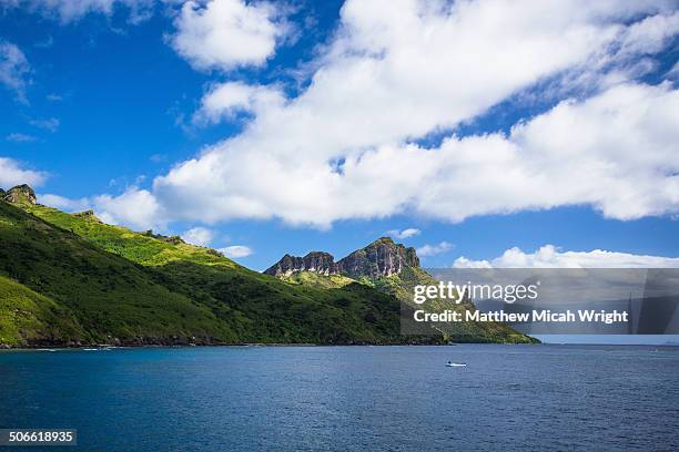 a boat cruise through the yasawa islands. - fiji cruise stock pictures, royalty-free photos & images