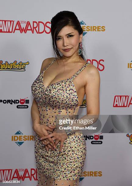 Adult film actress Anri Okita attends the 2016 Adult Video News Awards at the Hard Rock Hotel & Casino on January 23, 2016 in Las Vegas, Nevada.
