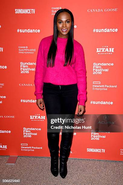 Actress Tika Sumpter attends the "Southside With You" Premiere during the 2016 Sundance Film Festival at Eccles Center Theatre on January 24, 2016 in...