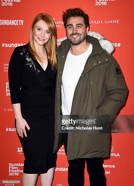Actress Bryce Dallas Howard and director Richard Tanne attend the "Southside With You" Premiere during the 2016 Sundance Film Festival at Eccles...