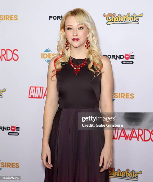 Adult film actress Samantha Rone attends the 2016 Adult Video News Awards at the Hard Rock Hotel & Casino on January 23, 2016 in Las Vegas, Nevada.