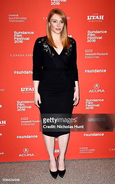 Actress Bryce Dallas Howard attends "Southside With You" Premiere during the 2016 Sundance Film Festival at Eccles Center Theatre on January 24, 2016...