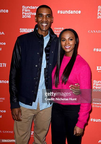 Actors Parker Sawyers and Tika Sumpter attend the "Southside With You" Premiere during the 2016 Sundance Film Festival at Eccles Center Theatre on...