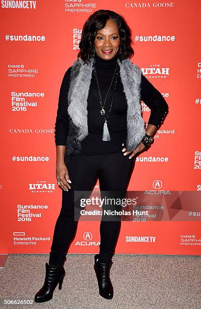 Actress Vanessa Bell Calloway attends the "Southside With You" Premiere during the 2016 Sundance Film Festival at Eccles Center Theatre on January...