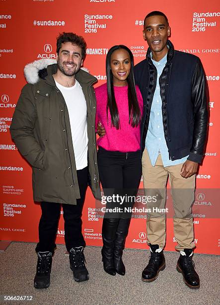 Director Richard Tanne and actors Tika Sumpter and Parker Sawyers attend the "Southside With You" Premiere during the 2016 Sundance Film Festival at...