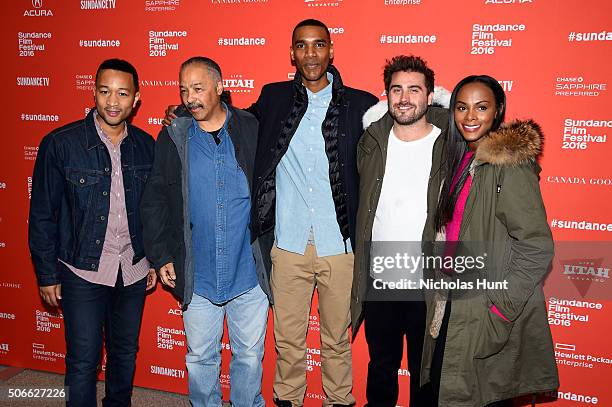 Executive producer/musician John Legend, composer Stephen James Taylor, actor Parker Sawyers, director Richard Tanne, and actress Tika Sumpter attend...