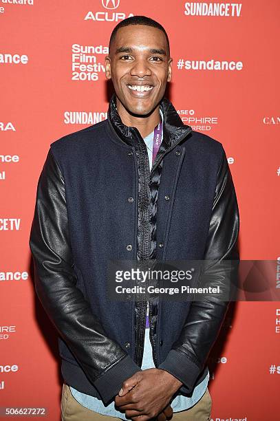 Actor Parker Sawyers attends "Southside With You" Premiere during the 2016 Sundance Film Festival at Eccles Center Theatre on January 24, 2016 in...
