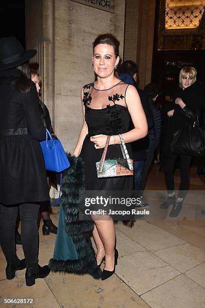 Francesca Versace attends at the Versace fashion show as part of Paris Fashion Week Haute Couture Spring/Summer 2016 on January 24, 2016 in Paris,...